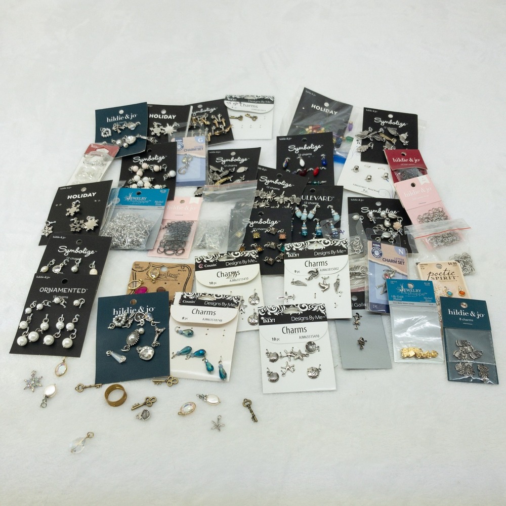 Earring Making Supplies Lot Jewelry Charms Findings Tools Jump Rings Storage - Picture 2 of 14